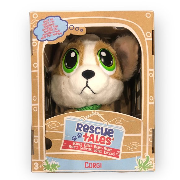 NEW Little Tikes Rescue Tales Babies Corgi Puppy Plush w Doghouse Adopt me today - Picture 1 of 3